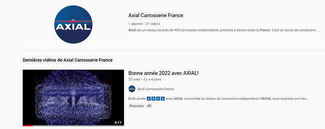 Youtube AXIAL Carrosserie France